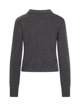 Ami Paris Grey Buttoned Cardigan with Logo - Ami Alexandre Mattiussi | $store$