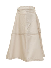 Ami Alexandre Mattiussi Gonna in Denim Beige a Ruota - Abbigliamento Donna | $store$