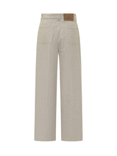 AMI Paris Beige Wide Leg Cotton Pants - Ami Alexandre Mattiussi | $store$