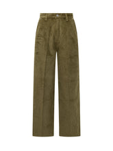 AMI Paris Green Corduroy Wide Leg Pants - Ami Alexandre Mattiussi | $store$