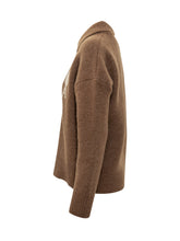 AMI Paris Brown Wool Polo Sweater with Logo - Ami Alexandre Mattiussi | $store$