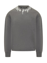 Palm Angels Felpa Con Logo Spray - Abbigliamento Uomo | $store$