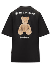 Palm Angels Black T-shirt with Embroidered Teddy - COLLEZIONE TEAM EC | $store$