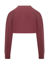 Palm Angels Felpa Crop in Cotone con Logo - Abbigliamento Donna | $store$