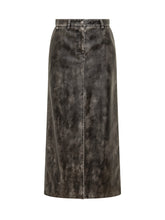 Palm Angels Vintage-Effect Faux Leather Midi Skirt - COLLEZIONE TEAM EC | $store$