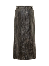 Palm Angels Vintage-Effect Faux Leather Midi Skirt - COLLEZIONE TEAM EC | $store$