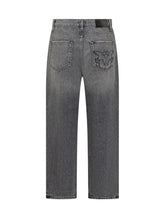 Jeans a Gamba Larga Grigio Pinko - Abbigliamento Donna | $store$