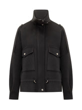 Pinko Crostino Black Wool Caban - COLLEZIONE TEAM EC | $store$