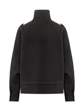 Pinko Crostino Black Wool Caban - COLLEZIONE TEAM EC | $store$