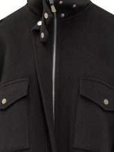 Pinko Crostino Black Wool Caban - COLLEZIONE TEAM EC | $store$