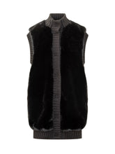 Pinko Black Vest with Faux Fur Details - COLLEZIONE TEAM EC | $store$