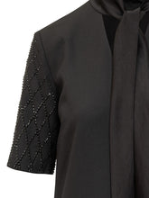 Pinko Abito Nero con Fiocco e Strass - Abbigliamento Donna | $store$