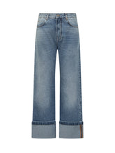 Jeans a Gamba Larga con Risvolto Pinko - Abbigliamento Donna | $store$