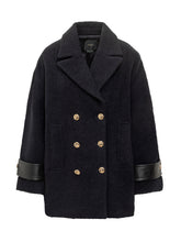 Pinko Canederli Double-Breasted Coat with Leather Details - COLLEZIONE TEAM EC | $store$