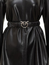 Pinko Abito Corto in Ecopelle con Cintura Logo - Abbigliamento Donna | $store$