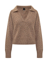 Pinko Maglione Marrone con Colletto e Strass - Abbigliamento Donna | $store$