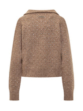 Pinko Maglione Marrone con Colletto e Strass - Abbigliamento Donna | $store$