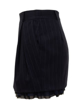 Pinko Pinstripe Mini Skirt with Tulle Hem - COLLEZIONE TEAM EC | $store$