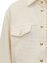Pinko Ivory Tweed Jacket with Gold Buttons - COLLEZIONE TEAM EC | $store$