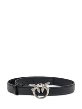 Pinko Love Birds black leather belt - COLLEZIONE TEAM EC | $store$