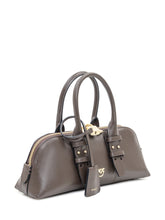 Borsa Bowling Baguette in Pelle Pinko Marrone - Borse A Mano Donna | $store$