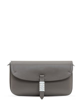 Pinko Saddle Flat in Pelle Grigia - Borse A Spalla Donna | $store$