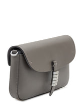 Pinko Saddle Flat in Pelle Grigia - Borse A Spalla Donna | $store$