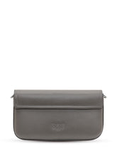 Pinko Saddle Flat in Pelle Grigia - Borse A Spalla Donna | $store$