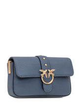 Pinko Borsa Love Mini in Pelle Martellata Blu - Borse A Spalla Donna | $store$