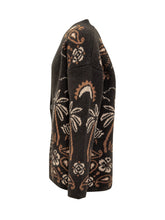 Alanui Cardigan Nero con Motivo Tropicale - Abbigliamento Uomo | $store$