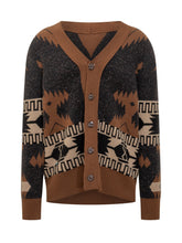 Cardigan in Lana con Motivo Jacquard Alanui - Abbigliamento Uomo | $store$