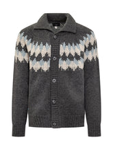 Alanui Cardigan Grigio con Motivo Geometrico - Abbigliamento Uomo | $store$