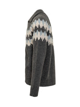 Alanui Cardigan Grigio con Motivo Geometrico - Abbigliamento Uomo | $store$