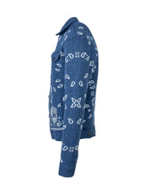 Alanui Cardigan Blu con Motivo Bandana - Abbigliamento Uomo | $store$