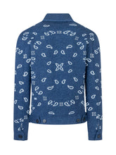 Alanui Cardigan Blu con Motivo Bandana - Abbigliamento Uomo | $store$