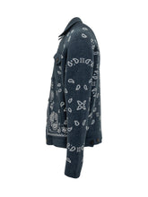 Alanui Cardigan Blu con Motivo Bandana - Abbigliamento Uomo | $store$