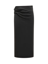 Alberta Ferretti Gonna Lunga Nera Drappeggiata - Abbigliamento Donna | $store$