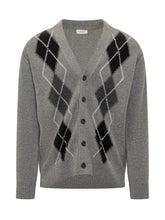 Paolo Pecora Gray Argyle Cardigan - COLLEZIONE TEAM EC | $store$