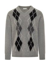 Paolo Pecora Grey Argyle Sweater - COLLEZIONE TEAM EC | $store$