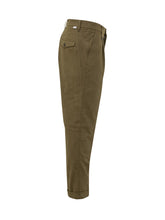 Paolo Pecora Military Green Pleated Pants - COLLEZIONE TEAM EC | $store$