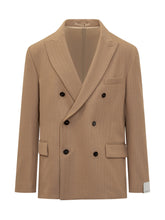 Paolo Pecora Beige Double-Breasted Blazer - COLLEZIONE TEAM EC | $store$