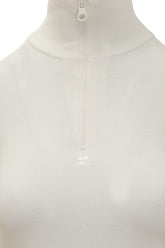 Courrèges white turtleneck with zip - COLLEZIONE TEAM EC | $store$