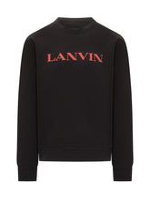 Lanvin Black Sweatshirt with Red Logo for Men - COLLEZIONE TEAM EC | $store$