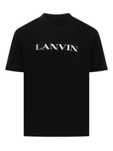Lanvin Black Logo Embroidered T-shirt for Men - COLLEZIONE TEAM EC | $store$