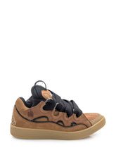 Lanvin Curb Sneakers in Brown Leather and Mesh - COLLEZIONE TEAM EC | $store$