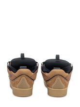 Lanvin Curb Sneakers in Brown Leather and Mesh - COLLEZIONE TEAM EC | $store$