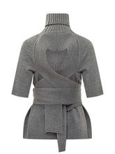 Short-Sleeve Grey Sweater with Belt by Lanvin - COLLEZIONE TEAM EC | $store$