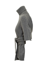 Short-Sleeve Grey Sweater with Belt by Lanvin - COLLEZIONE TEAM EC | $store$