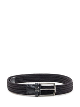 Zegna Braided Fabric Belt in Black - COLLEZIONE TEAM EC | $store$