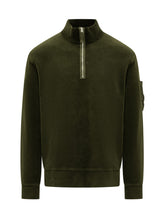 C.P. Company Felpa Verde con Mezza Zip - Abbigliamento Uomo | $store$